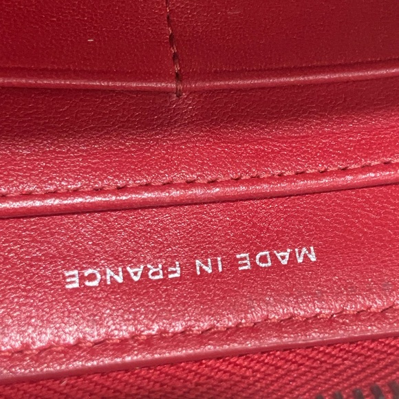 Chanel Red Quilted Lambskin Large Zippy wallet - Picture 7 of 8